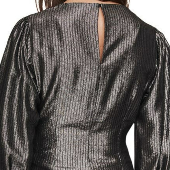 Maje | Draped Lamé Mini Dress - Picture 9 of 16